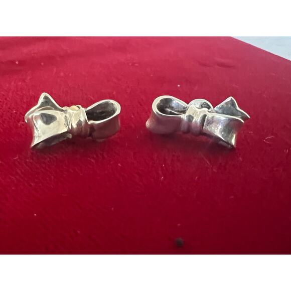Cartier Jewelry - Authentic 925 Sterling Silver Cartier Bow Earrings Vintage